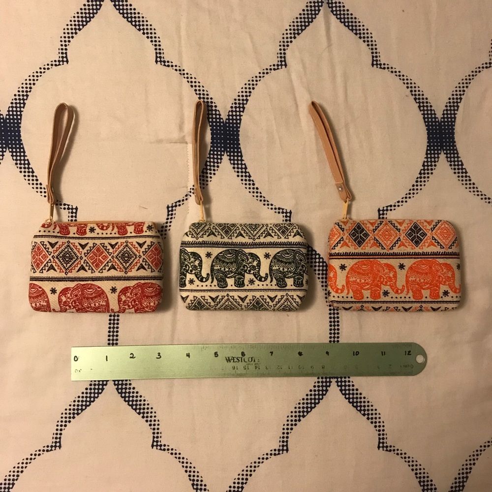 Elephant Print Coin Purse